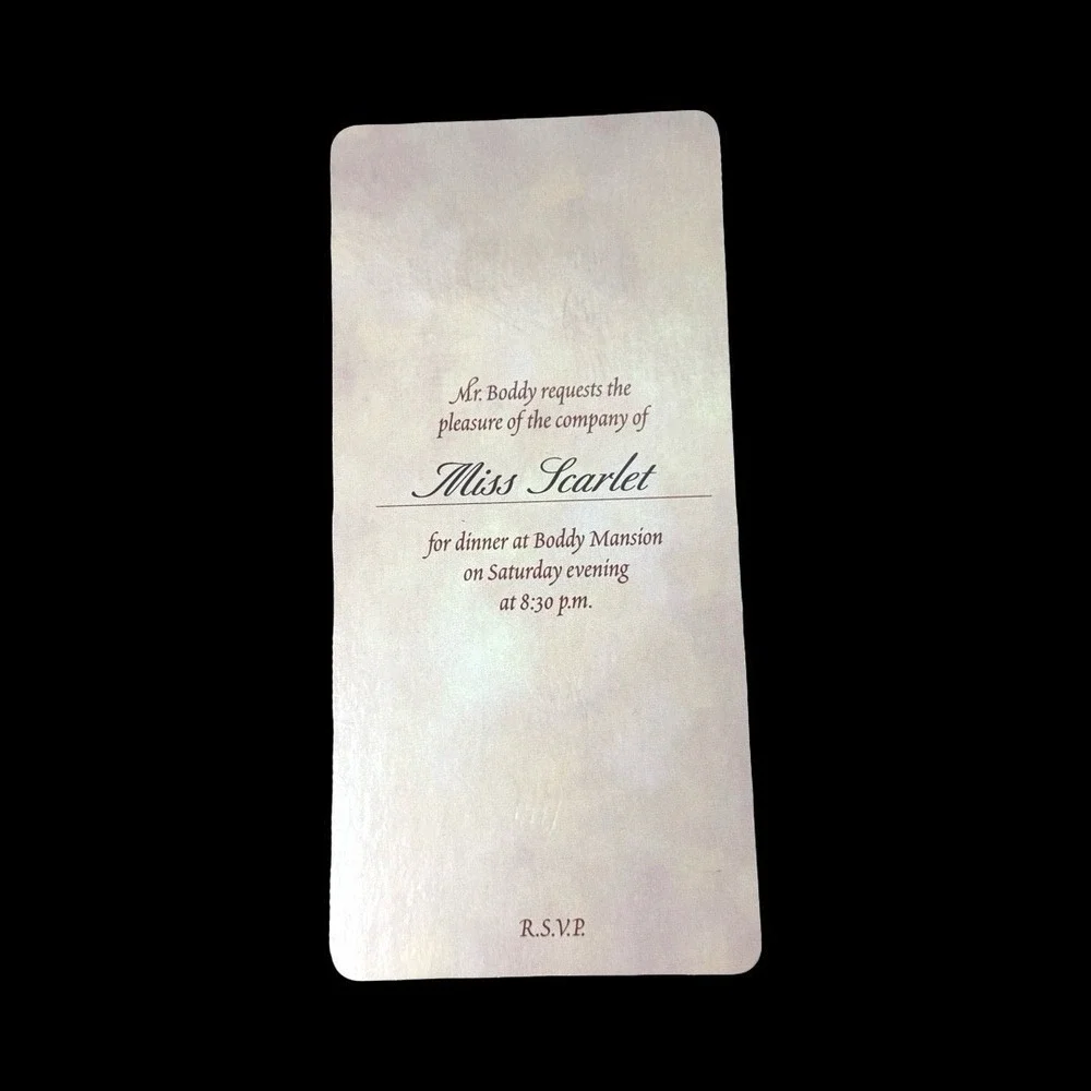 Clue 50th Anniversary RSVP Invitation Replacement Pieces Parts 1998 Lot Of 6